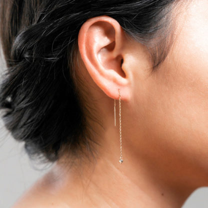 ball n chain threader earring