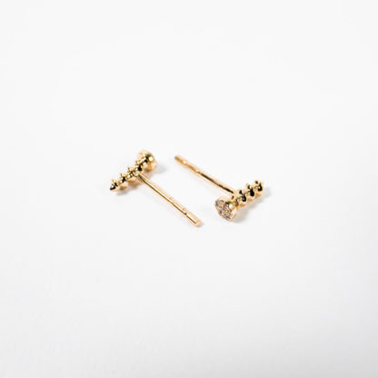 diamond screw earrings